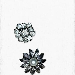 6017gc. Silvertone Vintage Mini Brooch Set